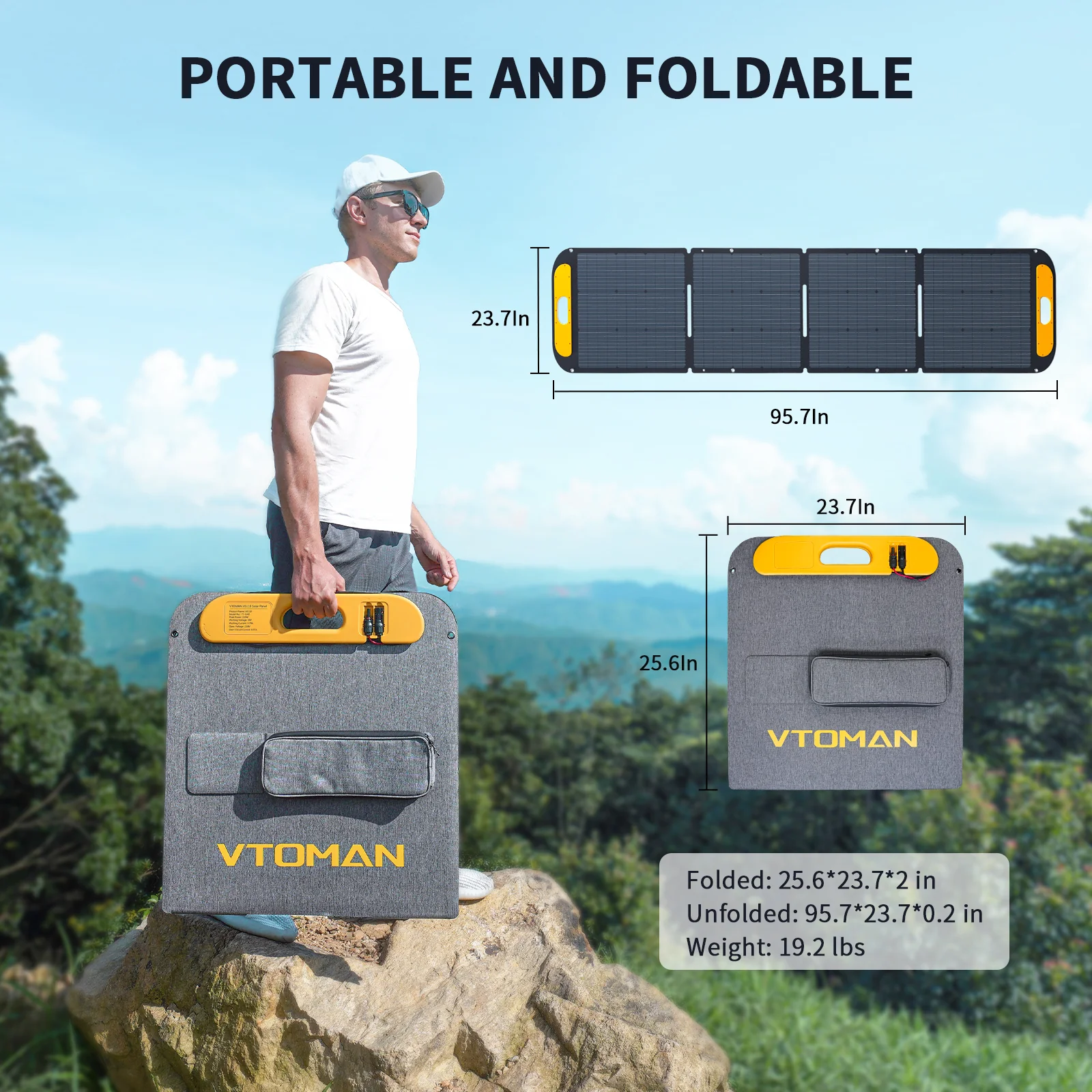 VTOMAN 200W Portable Solar Panel - Image 4