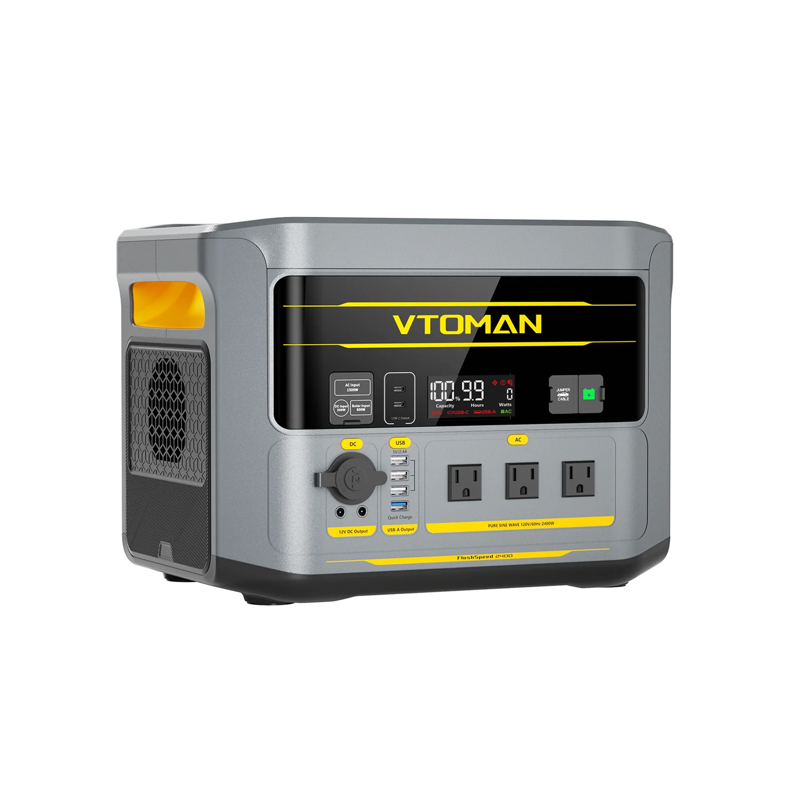 VTOMAN FlashSpeed 2400 with 200W Pro Solar Panel - Image 5