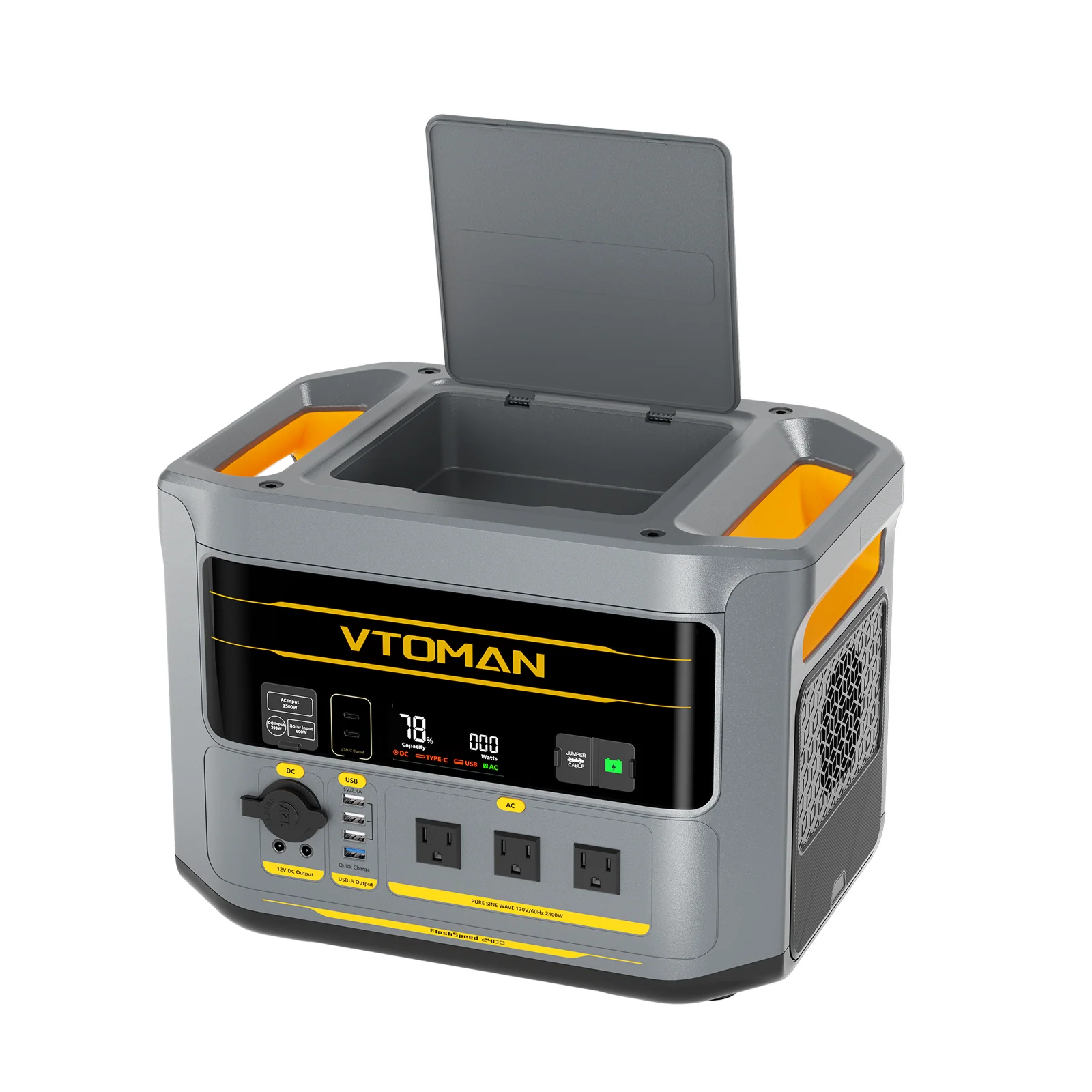VTOMAN FlashSpeed 2400 with 200W Pro Solar Panel - Image 6