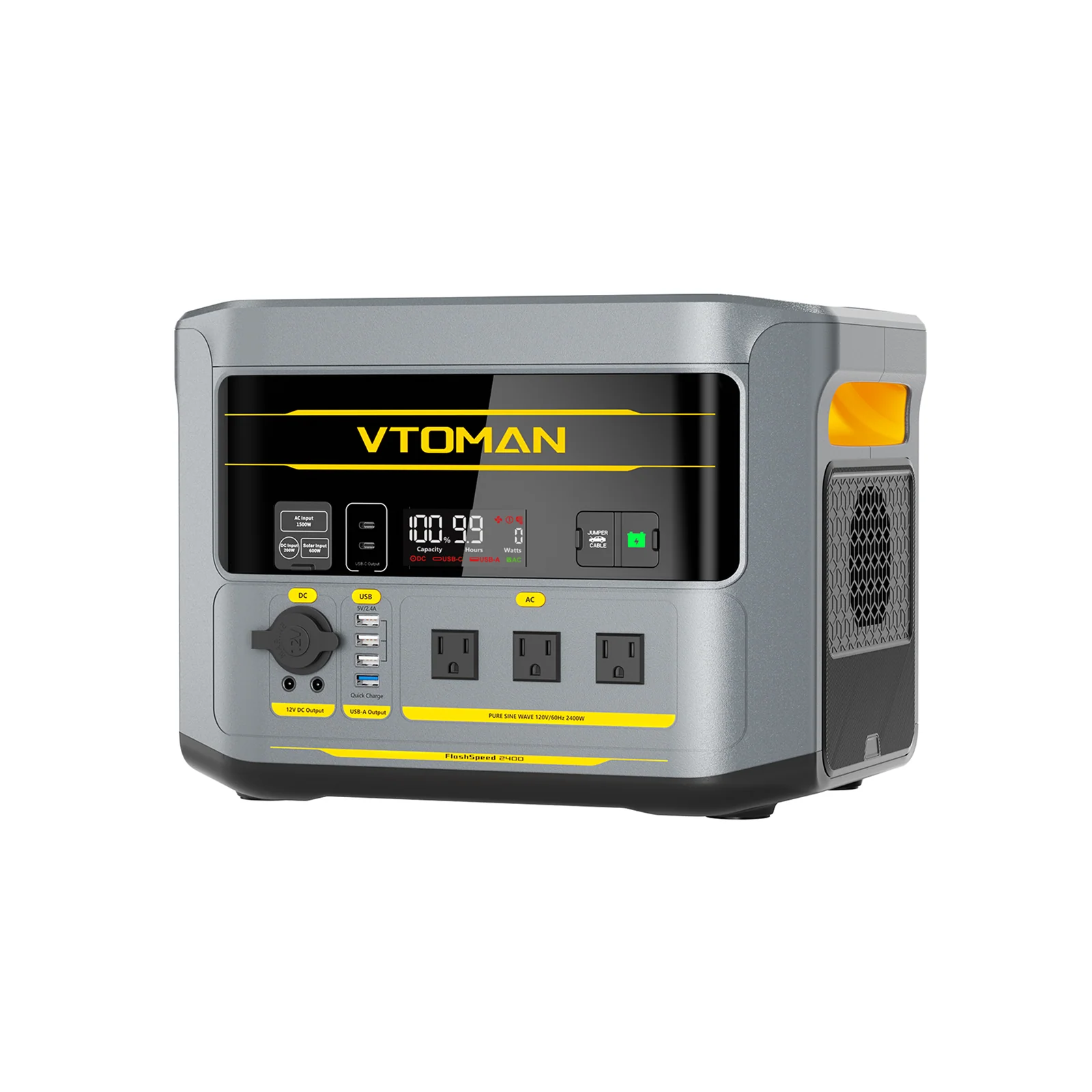 VTOMAN FlashSpeed 2400 with 200W Pro Solar Panel - Image 7