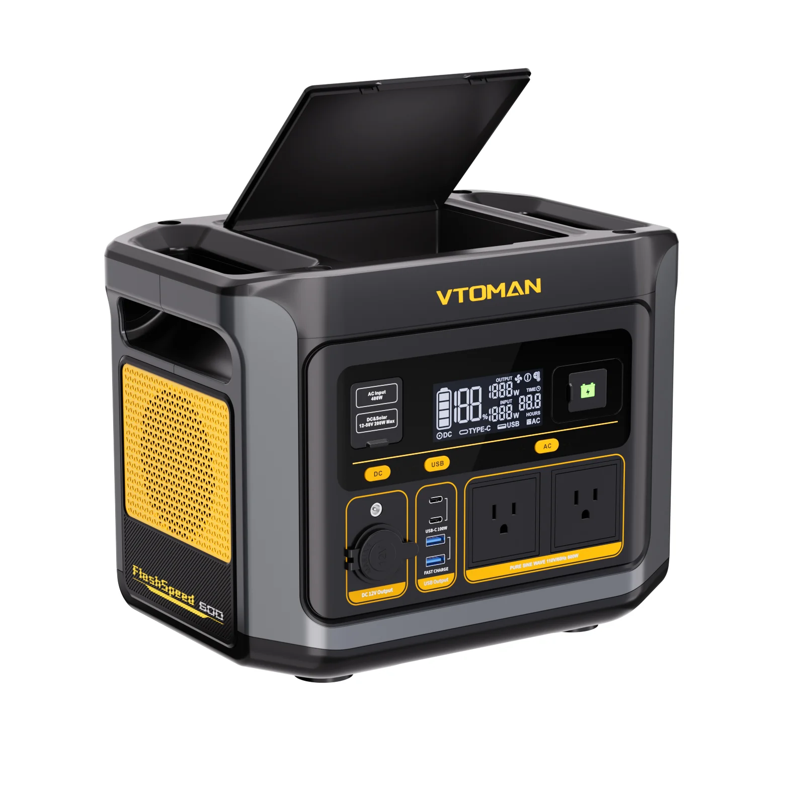 VTOMAN FlashSpeed 600 with 200W Solar Panel - Image 3